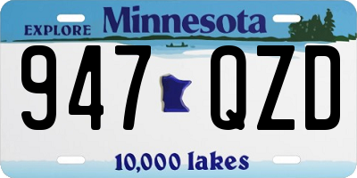 MN license plate 947QZD