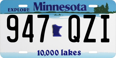 MN license plate 947QZI