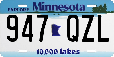 MN license plate 947QZL