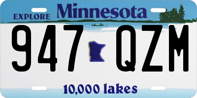 MN license plate 947QZM