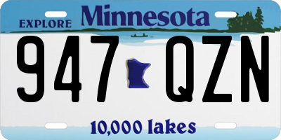 MN license plate 947QZN
