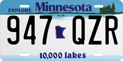 MN license plate 947QZR