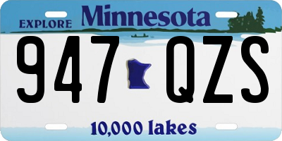 MN license plate 947QZS