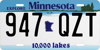 MN license plate 947QZT