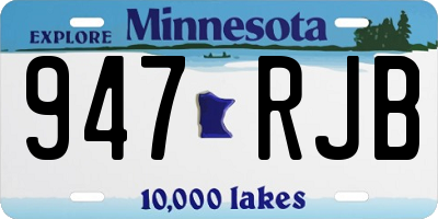 MN license plate 947RJB
