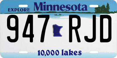 MN license plate 947RJD