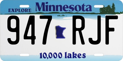 MN license plate 947RJF