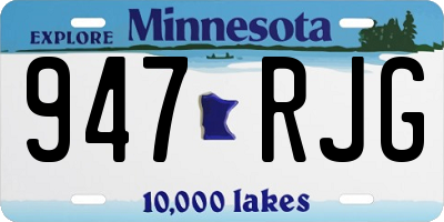MN license plate 947RJG