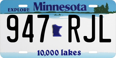 MN license plate 947RJL