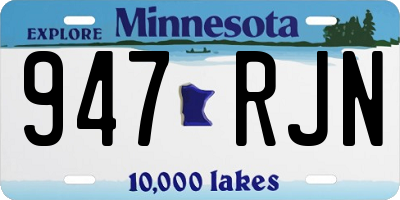 MN license plate 947RJN
