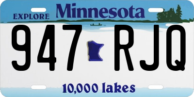 MN license plate 947RJQ