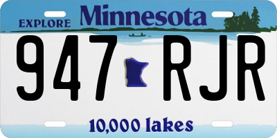 MN license plate 947RJR