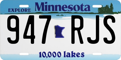 MN license plate 947RJS
