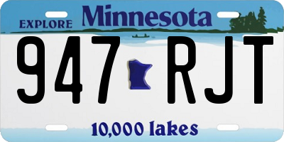 MN license plate 947RJT
