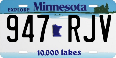 MN license plate 947RJV