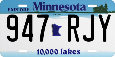 MN license plate 947RJY