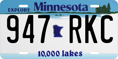 MN license plate 947RKC