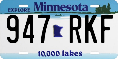 MN license plate 947RKF
