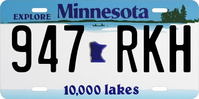 MN license plate 947RKH