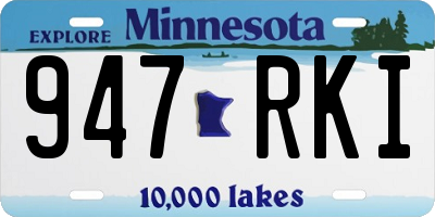 MN license plate 947RKI