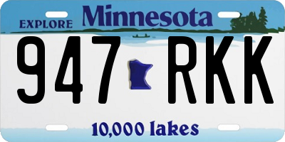 MN license plate 947RKK