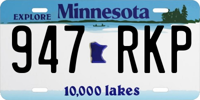 MN license plate 947RKP