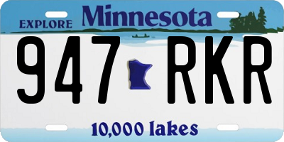 MN license plate 947RKR