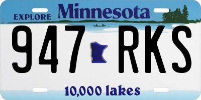 MN license plate 947RKS