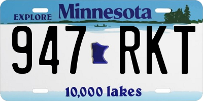 MN license plate 947RKT