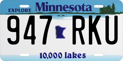 MN license plate 947RKU