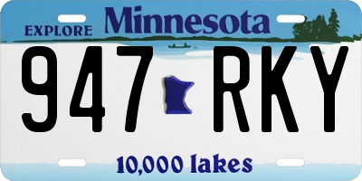 MN license plate 947RKY