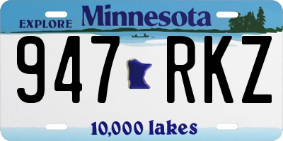 MN license plate 947RKZ