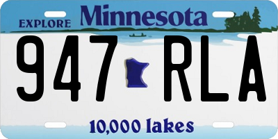 MN license plate 947RLA