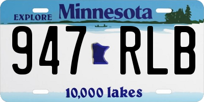 MN license plate 947RLB