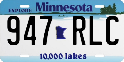 MN license plate 947RLC