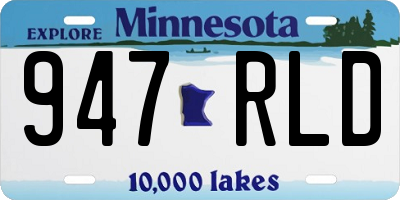 MN license plate 947RLD