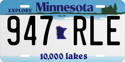 MN license plate 947RLE