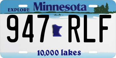 MN license plate 947RLF