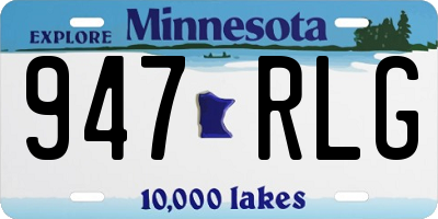 MN license plate 947RLG