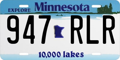 MN license plate 947RLR