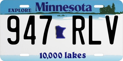 MN license plate 947RLV