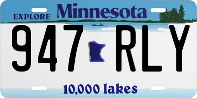 MN license plate 947RLY