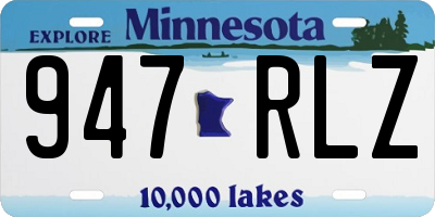 MN license plate 947RLZ