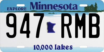 MN license plate 947RMB