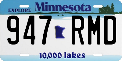 MN license plate 947RMD