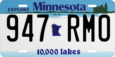 MN license plate 947RMO