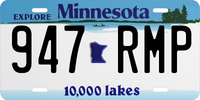 MN license plate 947RMP