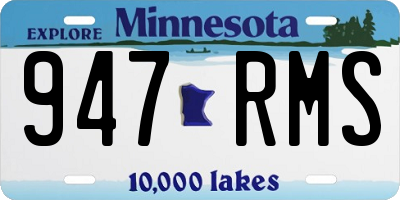MN license plate 947RMS