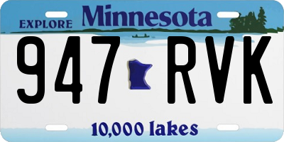 MN license plate 947RVK