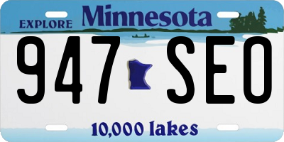 MN license plate 947SEO